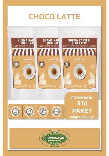 Hurma Aşkı Hurma Kahvesi Çiko Latte 3 x 200 G