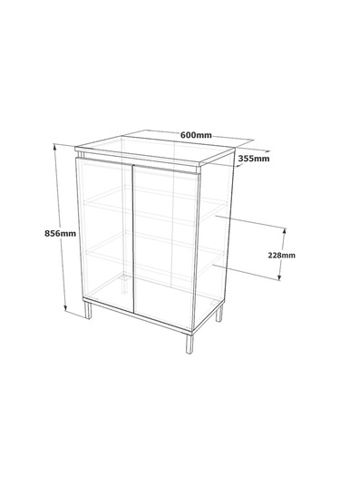 Robin Home Gloria Çok Amaçlı Dolap Ayakkabılık Metal Ayaklı Bej