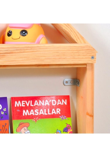 Montessori Çocuk Odası Eğitici Mobilya Kitaplık Raf Duvar Rafı