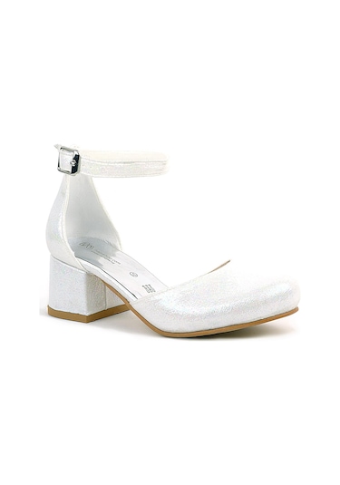 Hapshoe Merida Sedef Parlak Simli Kalın Topuklu Kız Çocuk Topuklu Ayakkabı Ekru Hapshoe Merida Sedef Parlak Simli Kalın Topuklu Kız Çocuk Topuklu Ayakkabı Ekru