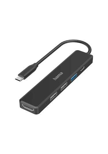 Hama HM.200117 5 Ports 3 X Usb-A Usb-C HDMI Usb-C Hub Siyah