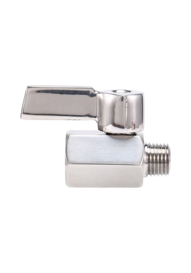 Arelene 1/4 İnç 304 Paslanmaz Çelik Mini Küresel Vana, Dişi Npt X Erkek Npt Dişli, Kapatma Vanası