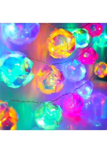 Novahub Çok Renkli 40 Led Sihirli Top Işıklar Çelenk Peri Dize Işıklar Lazer Topu Dazzle Lamba Ev Partisi Kapalı Yatak Odası Dekorasyon Noel 3m 20led-battery Çok Renkli Çok Renkli