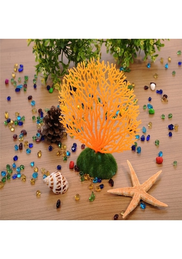 Sones Akvaryum Dekoratif Silikon Sahte Mercan Balık Tankı Yapay Bitki Dekoratif