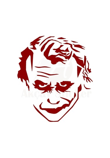 Joker Oto Özel Yeni Sticker Kırmızı 20 23 Cm