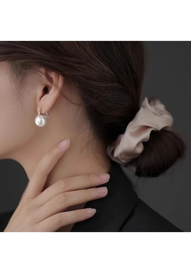 925 Ayar Gümüş 10 Mm İnci Küpe