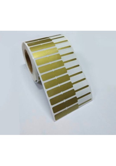 Aysan Etiket Boş Yapışkanlı Kuyumcu Yüzük Gold Renk Barkod Etiketi 72mm X 10mm 1