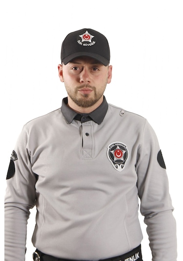 Yeni Tip Kamu Özel Güvenlik Kışlık Sweatshirt Armalı Açık Füme