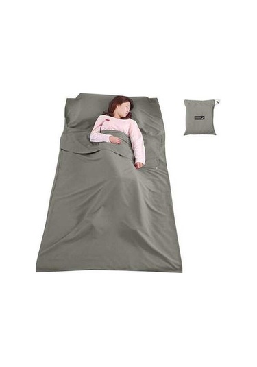 Pazly Hafif Polyester Uyku Torbası Astarı 115x210cm, Çok Renkli, Taşıma Çantası İle Çok Renkli