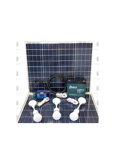 50 Watt Güneş Paneli Aydınlatma Paketi Solar Paket