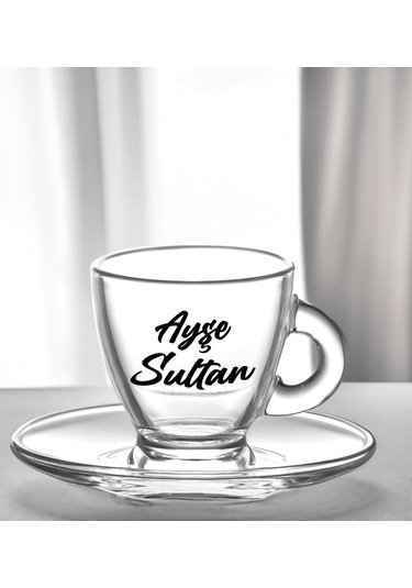 Bk Gift Kişiye Özel İsimli Cam Kahve Fincanı & Türk Kahvesi & Papatya Kolye & Gümüş Metal Kutuda Kokulu Mum Hediye Seti-3, Anneye Hediye, Anneler Günü