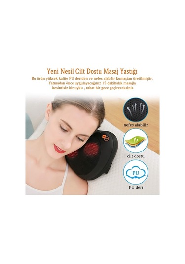 Didadodo Bel - Boyun - Sırt - Ayak Bacak Masaj Yastığı Aleti Siyah Çok Renkli