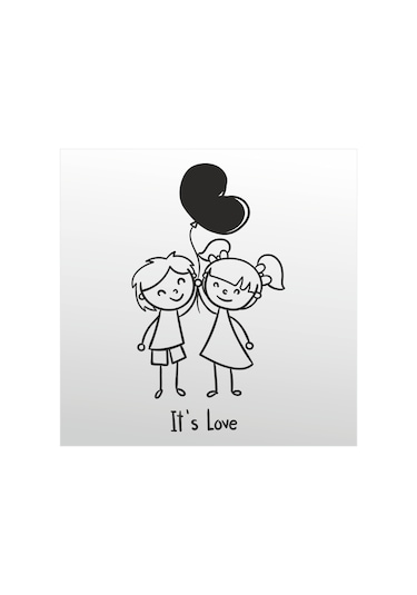 Folyo Sticker Sevgi 200cm Uzunluk Karışık Renkli