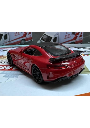 Oyuncak Metal Model Araba 1/36 Çek Bırak Mercedes Amg Gtr Kırmızı