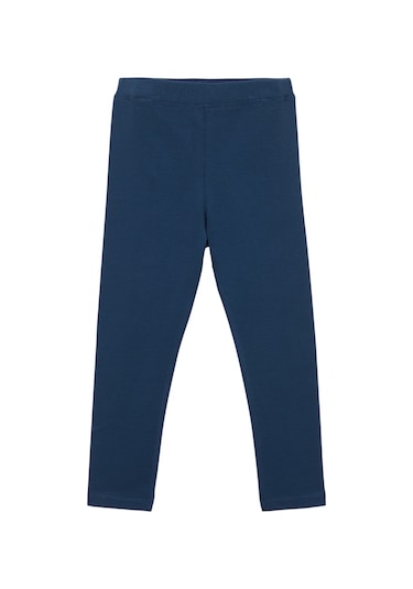 Lovetti Indigo Kız Çocuk Tam Boy Düz Basıc Tayt Indigo