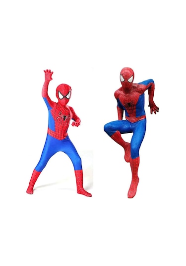 3-12 Yaş Çocuklar Örümcek Adam Cosplay Kostüm Partisi Tulum