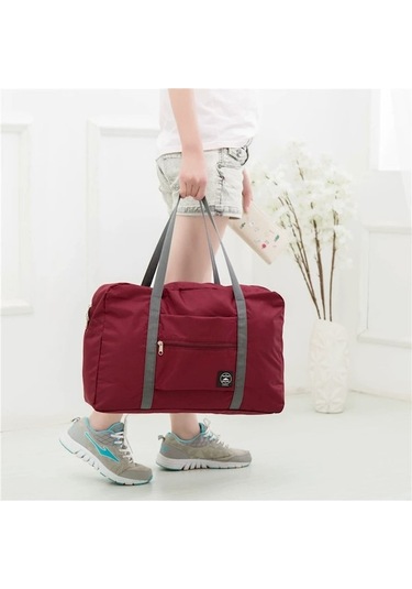 Carrier- Katlanabilir Hafif Seyahat Çantası - Şarap Kırmızısı