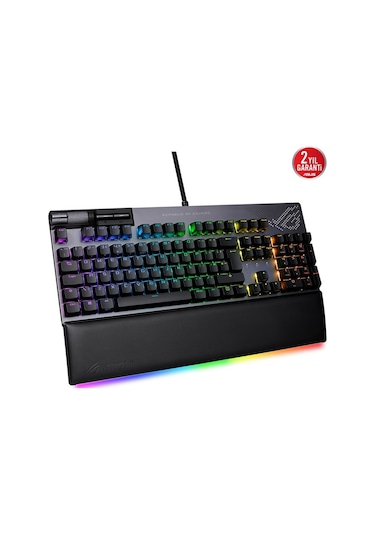 Asus ROG Strix Flare II Animate Aura Sync RGB NX Red Switch Kablolu Mekanik Oyuncu Klavyesi