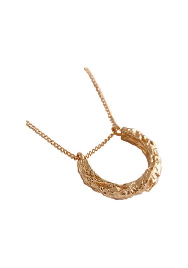 Kolye Gümüş Geometrik Arc Şekilli Düzensiz Gül Altın Kolye Kolye Kadınlar Için 925 Ayar Gümüş Güzel Takı Kolye Altın - Beyaz