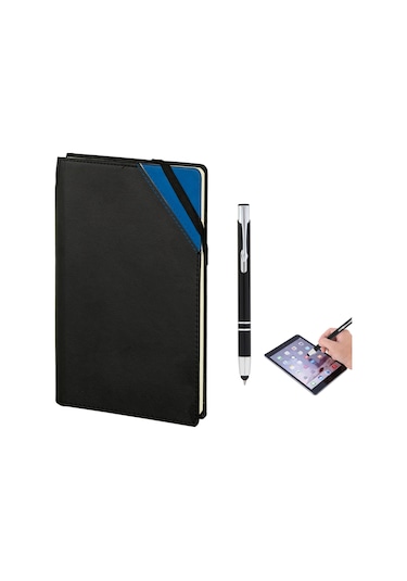 Köşeli Kenar Touchpen Dokunmatik Uç Metal Tükenmez Kalemli Defter