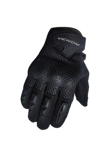 VENOM VN-920 YAZLIK KADIN MOTOSİKLET ELDİVENİ SİYAH