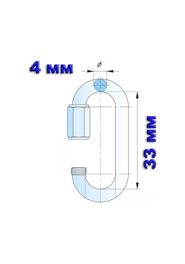 Isop 4 Mm Vidalı Karabiner 225750000