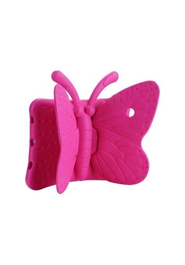 Teknocep İpad Pro 10.5 7.nesil Uyumlu Butterfly Standlı Tablet Kılıf-pembe Koyu Tablet Kılıfı