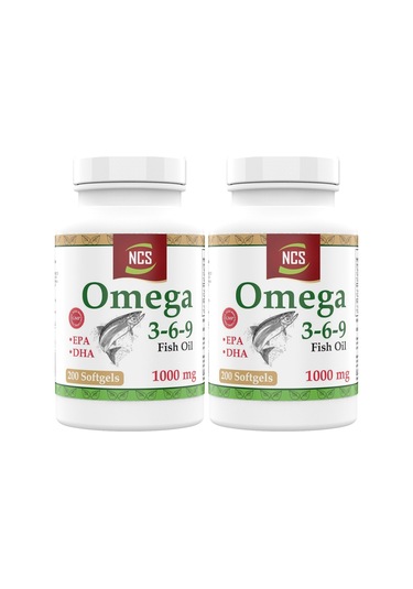 Ncs Omega 3 6 9 Balık Yağı 1000  MG 200 Capsül X 2 Kutu 400 Capsül