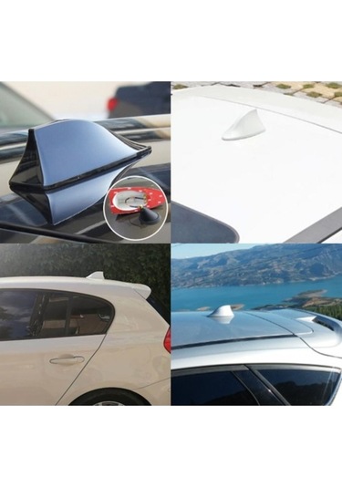 Ckmarket Leonpart Oto Jaws Anten Elektrikli Silikon Beyaz Tabanlı Shark Ba