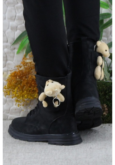 Fort Cool Perla Rahat Sıcak Astar Kaymaz Taban Kız Çocuk Bot Siyah