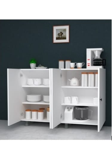 Çok Amaçlı Dolap Kiler / Banyo/ Mutfak Dolabı 140 Cm Suntalam