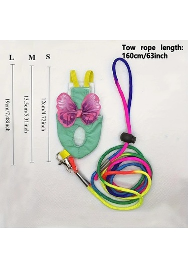 Willowhaven S M L Kuş Uçuş Tulumu Yıkanabilir Ayarlanabilir Polyester Evcil Hayvan Kıyafeti