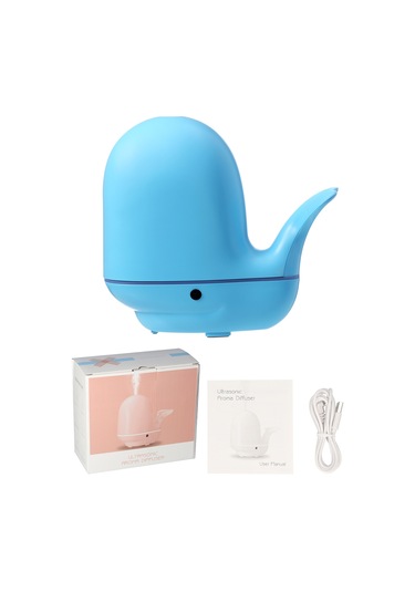 Wezone Mavi Ultrasonik Aromaterapi Dağıtıcı 180ml - 7 Renkli Led Işıklı Nemlendirici, 10 Saat Otomatik Kapatma Fonksiyonu