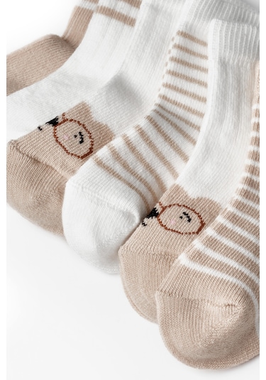 Csyc1001 Bebek Çorap %100 Organik Pamuk Bebek - Yenidoğan - Csyc1001 Taş Ekru