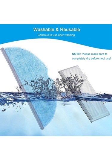 Unimarket Sagrado T7s S7 / T7s Plus Elektrikli Süpürge Aksesuarları Için Yedek Parçalar Yan Fırça Filtre Mopları Süpürge Yedek Parçaları 4 Adet