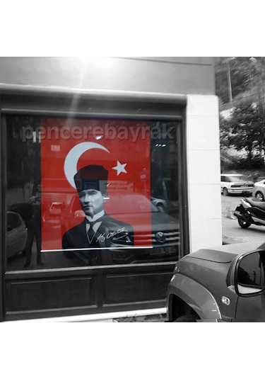Atatürklü Stor Perde 150X200CM Özel Kumaşa Baskılı