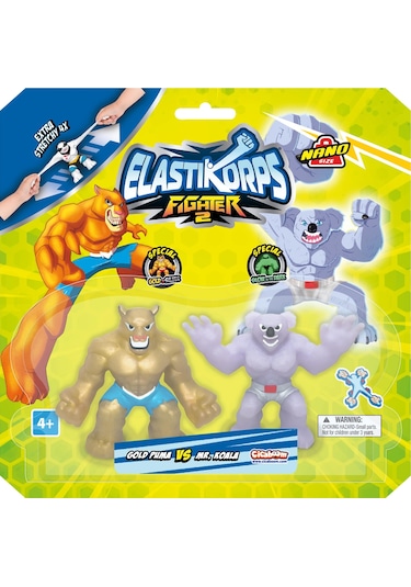 Elastikorps Fighters İkili Paket 7 Cm Gold Puma Vs Mr. Koala Goojitzu