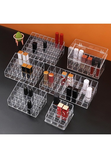 Suntek Akrilik Kozmetik Saklama Kutusu Şişeler Için 16-ızgara Şeffaf