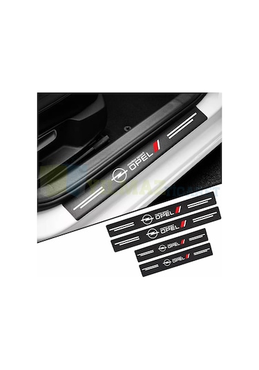 Opel Karbon Kapı Eşiği Koruma Oto Sticker 4 Parça