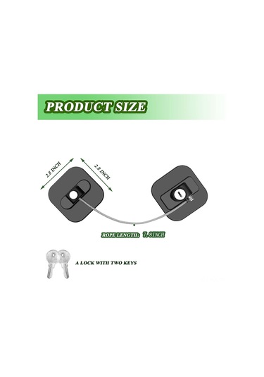 Gajeena Çocuk Güven Kilitleri - Çok Yönlü Esnek Ayar, Çeşitli Mobilyalar İçin, İz Olmayan Yapıştırıcı, Abs+paslanmaz Çelik Malzeme Beyaz