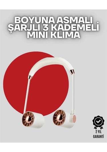 Boyuna Asılan Taşınabilir Küçük Fan Turbo Motor, 5 Kanat, Katlanabilir Gövde