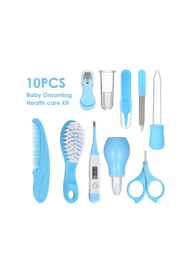 Geeksen "10 Parçalık Bebek Bakım Seti: Termometre, Tırnak Makası, Burun Aspiratörü Ve Besleyici İle Tam Kapsamlı"