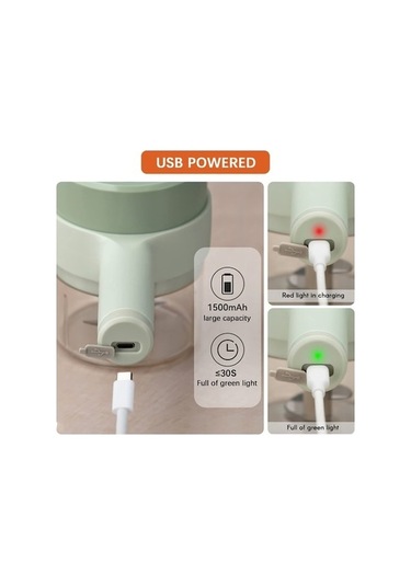 Ulzyvf Createtech Yeşil Sebze Kablosuz El Doğrayıcısı Ambition 4 1 Xb - Pratik Mutfak Yardımcısı Yeşil/ Yeşil