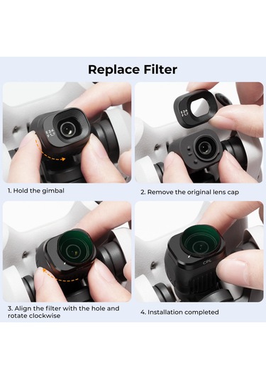 K&F Concept Dji Mini 4 Pro Uyumlu CPL Circular Polarize Filtre