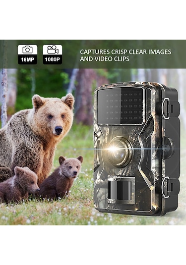 Geeksen Kamerası 16mp 1080p Yaban Hayatı Av İzi Ve Av Kamerası Hareketle Etkinleştirilen Güvenlik