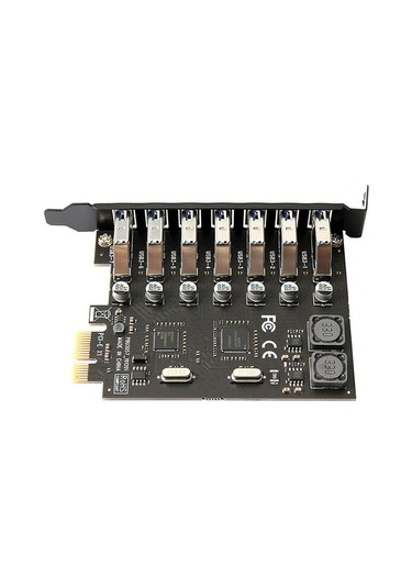 Yaozixa Pcı-e'den Usb 3.0'a 7 Portlu Masaüstü Bilgisayar Genişletme Kartı, Dış Güç Gerektirmeyen, Güçlü Nec+vıa Çipi İle Dayanıklı Ve Kullanıma Kolay