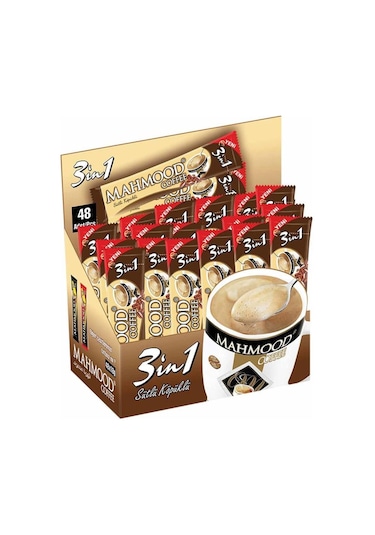 Mahmood Coffee 3'ü 1 Arada Sütlü Köpüklü Hazır Kahve 48'li 18 Gr