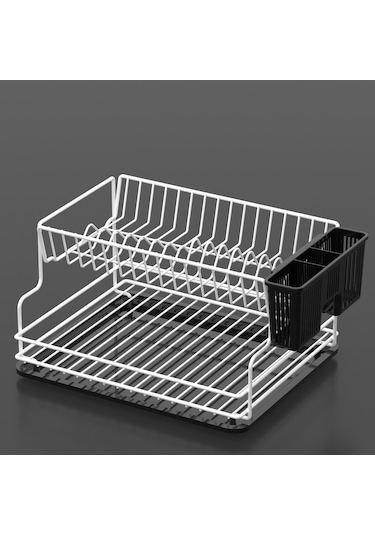 Teknotel Kb005 İki Katlı Tabaklık Bulaşıklık Beyaz