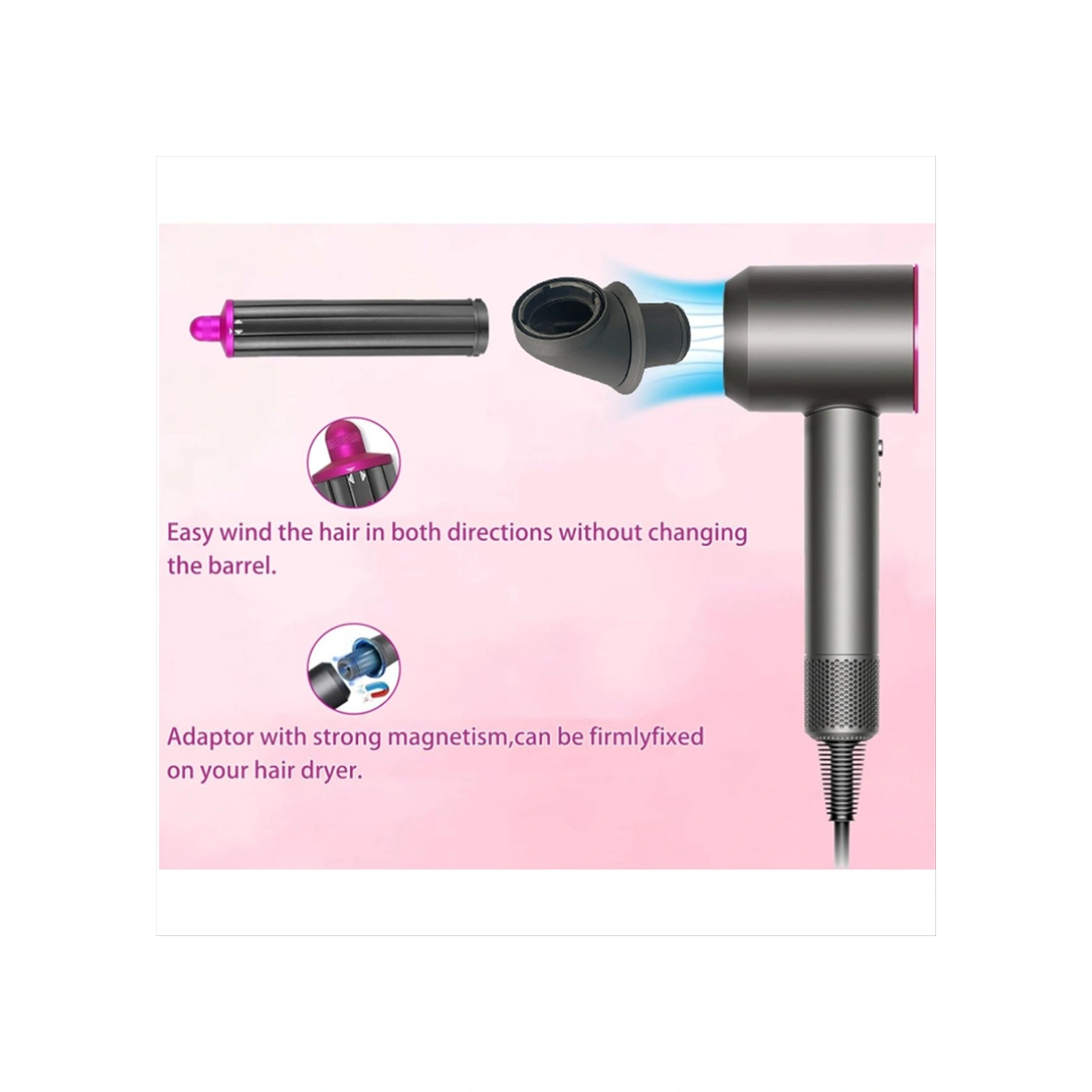 Crackedice  Airwrap Shs01 Hs05 Styler B İçin 40mm Uzun Saç Kıvırma Makaraları