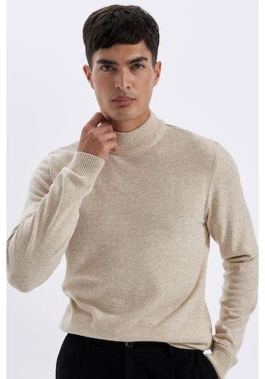 DeFacto Slim Fit Dar Kesim Yarım Balıkçı Yaka Basic Düz Triko Kazak R1127AZ24WNBG300 DeFacto Slim Fit Dar Kesim Yarım Balıkçı Yaka Basic Düz Triko Kazak R1127AZ24WNBG300